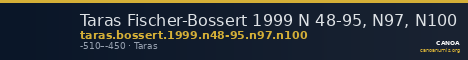 Taras Fischer-Bossert 1999 N 48-95, N97, N100 — CANOA