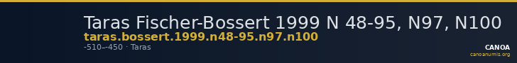 Taras Fischer-Bossert 1999 N 48-95, N97, N100 — CANOA