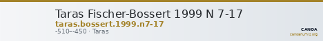 Taras Fischer-Bossert 1999 N 7-17 — CANOA