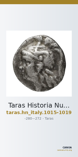 Taras Historia Numorum Italy 1015-19 — CANOA