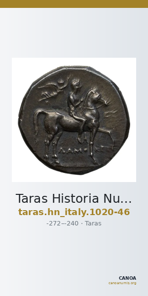 Taras Historia Numorum Italy 1020-46 — CANOA
