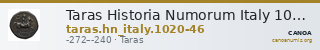 Taras Historia Numorum Italy 1020-46 — CANOA