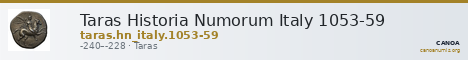 Taras Historia Numorum Italy 1053-59 — CANOA