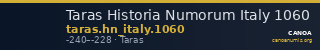 Taras Historia Numorum Italy 1060 — CANOA