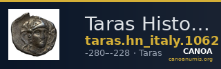 Taras Historia Numorum Italy 1062 — CANOA