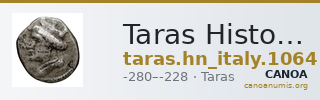 Taras Historia Numorum Italy 1064 — CANOA