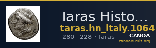 Taras Historia Numorum Italy 1064 — CANOA