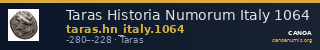 Taras Historia Numorum Italy 1064 — CANOA