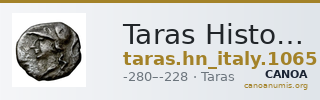 Taras Historia Numorum Italy 1065 — CANOA
