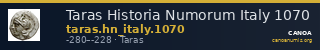 Taras Historia Numorum Italy 1070 — CANOA