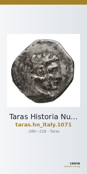 Taras Historia Numorum Italy 1071 — CANOA