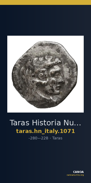 Taras Historia Numorum Italy 1071 — CANOA