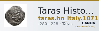Taras Historia Numorum Italy 1071 — CANOA