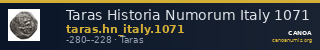 Taras Historia Numorum Italy 1071 — CANOA