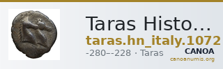 Taras Historia Numorum Italy 1072 — CANOA