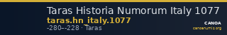 Taras Historia Numorum Italy 1077 — CANOA
