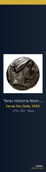 Taras Historia Numorum Italy 1085 — CANOA