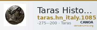 Taras Historia Numorum Italy 1085 — CANOA