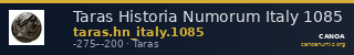 Taras Historia Numorum Italy 1085 — CANOA