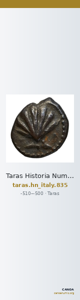 Taras Historia Numorum Italy 835 — CANOA