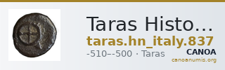 Taras Historia Numorum Italy 837 — CANOA