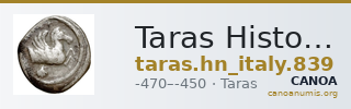 Taras Historia Numorum Italy 839 — CANOA