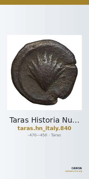 Taras Historia Numorum Italy 840 — CANOA