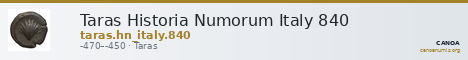 Taras Historia Numorum Italy 840 — CANOA