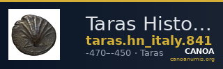 Taras Historia Numorum Italy 841 — CANOA