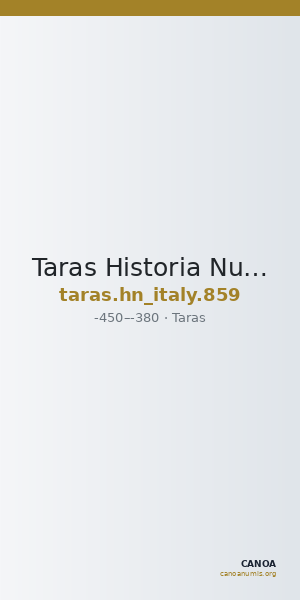 Taras Historia Numorum Italy 859 — CANOA