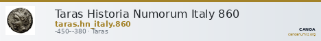 Taras Historia Numorum Italy 860 — CANOA