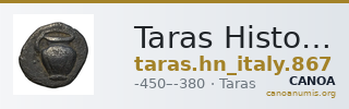 Taras Historia Numorum Italy 867 — CANOA
