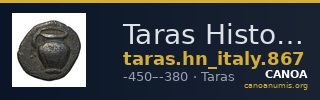 Taras Historia Numorum Italy 867 — CANOA