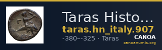 Taras Historia Numorum Italy 907 — CANOA