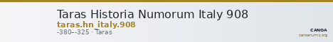 Taras Historia Numorum Italy 908 — CANOA