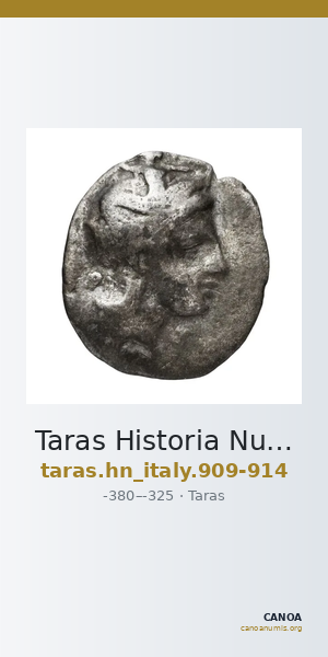 Taras Historia Numorum Italy 909-14 — CANOA