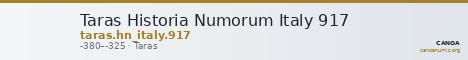 Taras Historia Numorum Italy 917 — CANOA