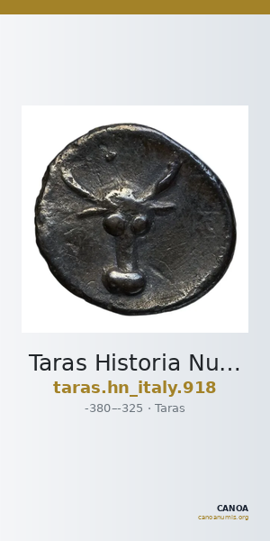 Taras Historia Numorum Italy 918 — CANOA
