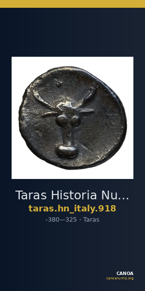 Taras Historia Numorum Italy 918 — CANOA