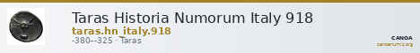 Taras Historia Numorum Italy 918 — CANOA