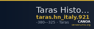 Taras Historia Numorum Italy 921 — CANOA