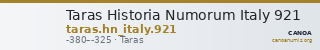 Taras Historia Numorum Italy 921 — CANOA