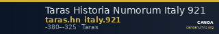 Taras Historia Numorum Italy 921 — CANOA
