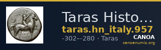 Taras Historia Numorum Italy 957 — CANOA