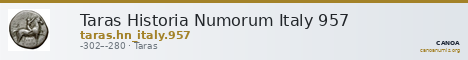 Taras Historia Numorum Italy 957 — CANOA