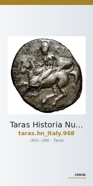 Taras Historia Numorum Italy 968 — CANOA
