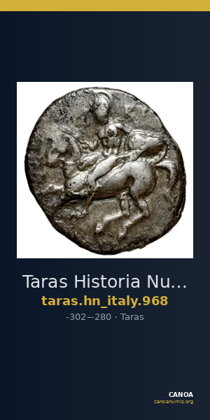 Taras Historia Numorum Italy 968 — CANOA