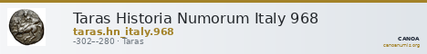 Taras Historia Numorum Italy 968 — CANOA