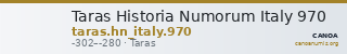 Taras Historia Numorum Italy 970 — CANOA