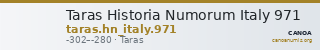 Taras Historia Numorum Italy 971 — CANOA